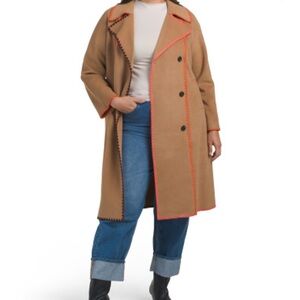 Avec Les Filles Blanket Stitch Coat 2X